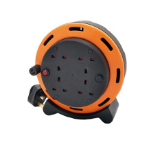 Overload Protected UK 4 Way Extension Cord Reel